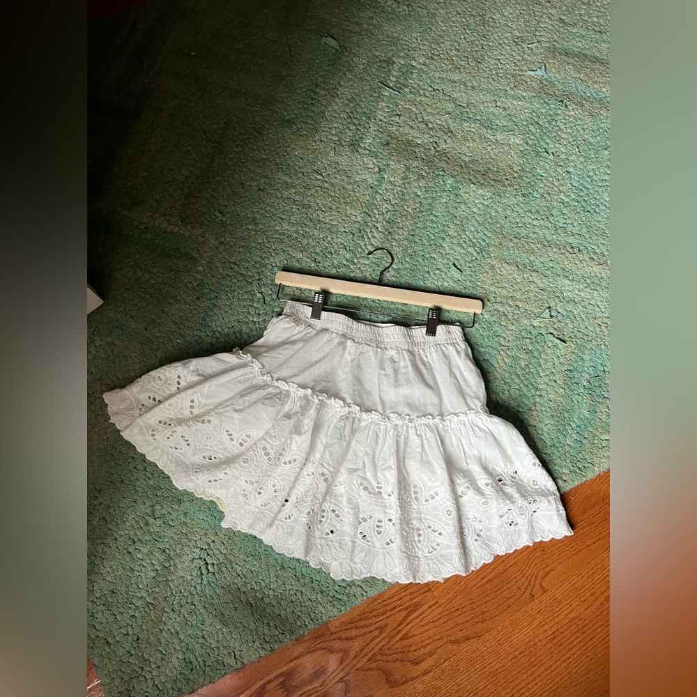 mustard seed white skirt size small
